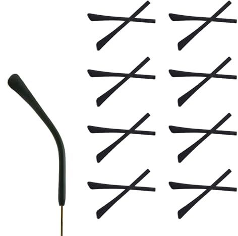 8 Pairs Silicone Eyeglass Grips Anti-Slip Ear Cushions Non-Slip Arm Covers for Glasses & Sunglasses - Comfortable, Universal Fit Eyewear Accessories