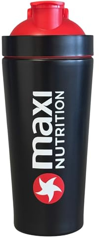 MaxiNutrition New Gen Premium Steel Shaker bottle 739ml- Screw Top with a Secure Seal for Shakes - Dishwasher Safe Sports Supplements Shaker. Ideal for Mixing Powdered Shakes & Creatine.