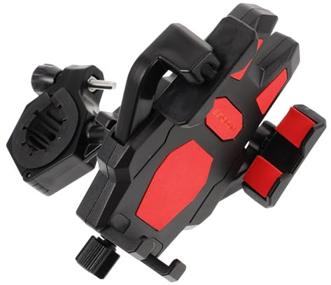Kisangel Support de Téléphone pour Vélo et Moto Anti-Vibration Rouge, Robuste, Compatible VTT et Quad, Accessoire de Guidon pour Navigation Sécurisée en Cyclisme et Conduite Tout-Terrain