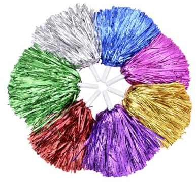 SUPVOX Pompons De Cheerleading 14 Pièces Couleur Assortie | Pompons Plastique, Couleur Assortie, Événements Sportifs, Football Baseball Basket-Ball Tennis Collège Lycée Entre
