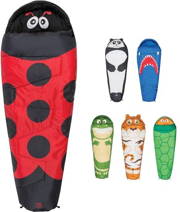 Kids Sleeping Bag by Highlander - Mummy Style - Themed Carry Backpack for Easy Transportation - Lightweight and Warm - Perfect for Camping, Hiking, and Sleepovers. Junior Warm Snuggle Sleeping Bags