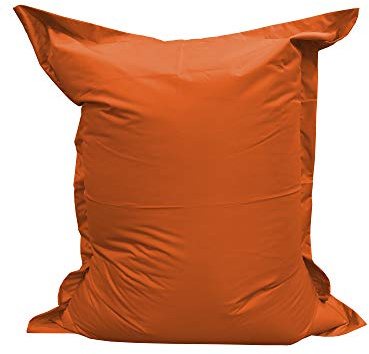 chilly pilley Beanbag L XL XXL Cojín De Suelo Beanbag Relleno De Espuma De Poliestireno Beanbag Gigante para Acostarse Y Sentarse Resistente Al Agua Repelente Al Agua (180x140, Naranja)