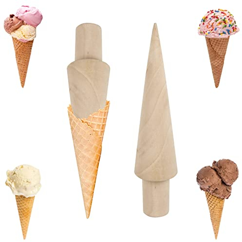 Monsully 2 piezas Waffle de Conos de Helado Molde, Rodillo de Pizzelle DIY Cocina Omelet Molde de Cono de Helado para Hacer Gofres y Conos de Helado, 18cm