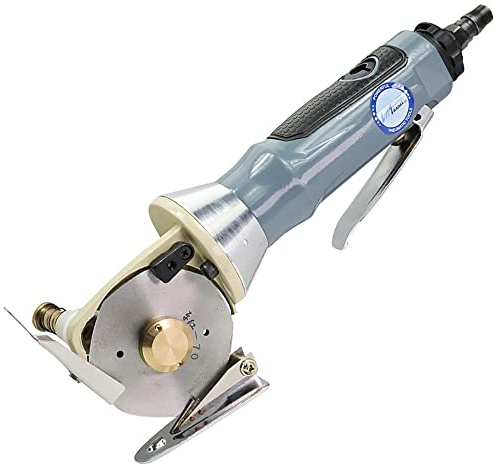 Toplionace Cortadora Neumática de Tela, Cortadora de Cuero de Mano con Tijeras de Cuchillo Redondo de Aire de 4000rpm, Diámetro 70mm, BM-YG9