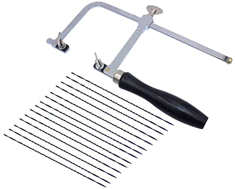 Juego de marcos de sierra universal multiusos ajustable con 12 cuchillas kit profesional para hacer joyas mini sierra sierra para metales sierra de arco tubo de plástico carpintería metal ligero