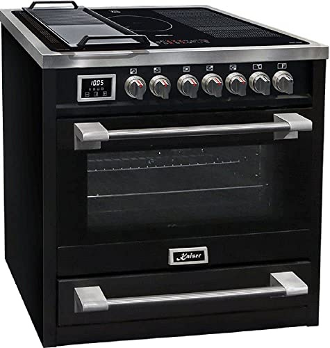 Kaiser Cuisinière à induction HC 93691 IS - Cuisinière électrique 90 cm - Kaiser Empire avec plaque à induction - 5 zones de cuisson - 8 four électrique multifonction - Auto-nettoyage - 115 l