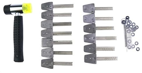 Bump Keys HUK - Juego de ganzúas de cerradura, herramienta de apertura rápida para cerraduras comunes, martillo de llave de tope, herramientas profesionales de cerrajero