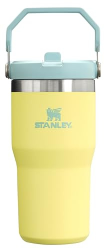 STANLEY IceFlow Stainless Steel Tumbler - Vacuum Insulated Water Bottle for Home, Office or Car Reusable Cup with Straw Leak Resistant Flip Cold for 12 Hours or Iced for 2 Days, Pomelo, 20OZ