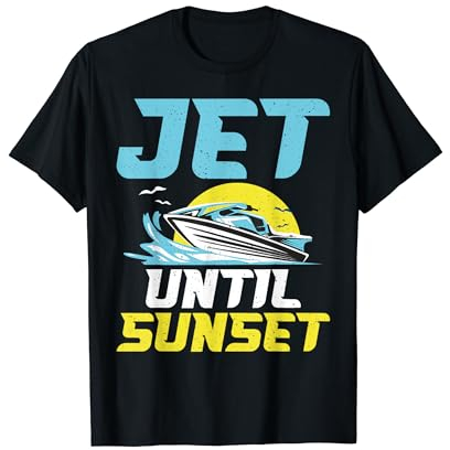 Jet bis Sonnenuntergang Jetski T-Shirt