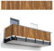 MuchoWow© Sichtschutz/Balkon Einseitig 90x500 cm Groß PVC Terrassen Garten ohne Bohren Wetterfest Gartenzaun Terrasse Balkonschutz Garten Deco Balkonomrandung Latte - Wand - Latte - Holz