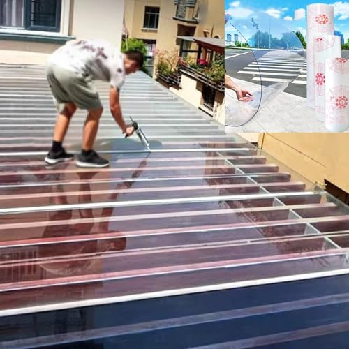 tow000ack Placas de Policarbonato 1,2mm,Planchas Transparentes Tejados para Invernadero Jardín,Láminas de Techo de Plástico,Impermeable/Anti-UV,Reemplazo Panel,Fácil de Cortar (0,5m x 2m)