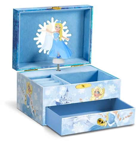 CRAZE Music Box Princess | Caja Musical con Princesa Giratoria, Espejo y Cajón | Joyero Musical para Niñas con Melodía Clásica | Regalo para Cumpleaños y Navidad