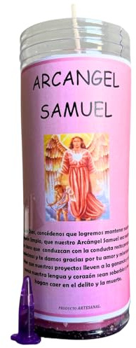 Velón del Arcángel Samuel para Protección, Ayuda, Paz y Amor Propio y con los demás | Velón de Petición de Chamuel con Aceite Litúrgico y Oración de 3 Días de Duración Aproximada.