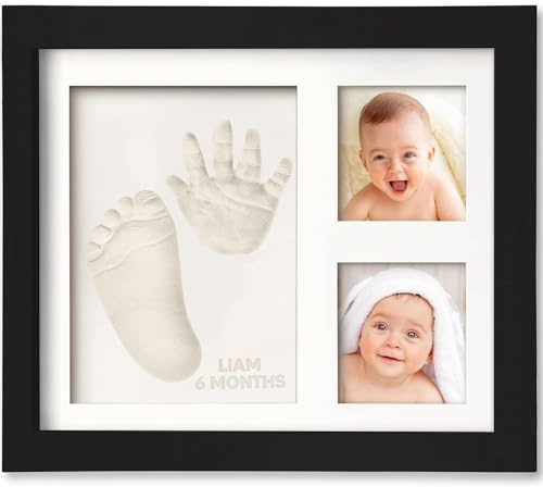 Generisch Set di impronte e impronte per bambini, 28 x 22 cm, con 2 scomparti per foto