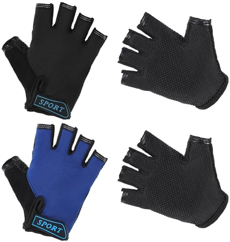 Aysatogc 4 Stück Finger Fahrradhandschuhe Kinder Sport Handschuhe rutschfeste Fussballhandschuhe Kindersporthandschuhe für Jungen & Mädchen Bootfahren Yoga Skaten Klettern