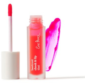 Ere Perez Beetroot Cheek & Lip Tint | Fun Bright Fuchsia Pink Color (4.5 ml)- Lip Tint with Nourishing & Hydrating Formula | Long Lasting and Waterproof, Vegan and Cruelty Free