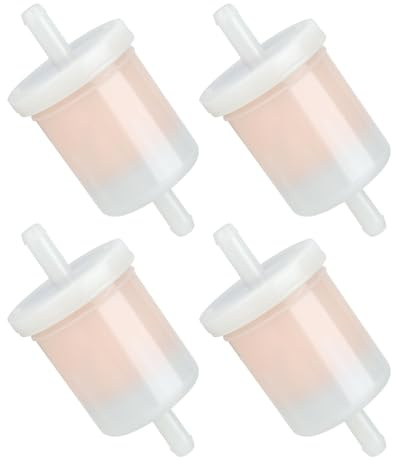 Harbot (Pack of 4) 12581-43012 Inline Diesel Gasoline Fuel Filter for 12581-43010 BX22D BX23D BX24D BX25 BX1870 BX1860 BX1850D BX1830D BX1800D BX1500D AM876035 F912 F932 Lawn Mower