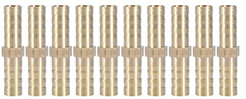 Raccord en laiton pour connecteur droit cannelé Tuyau d'eau Tuyau Raccord de coupleur de tube Raccord pour raccord de raccord 6/8/10/12/14/16 / 20mm(6mm 10mm)