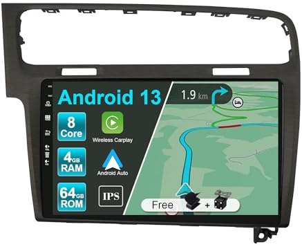 JOYX Android 10 Bilradio för VW Golf 7 (2013-2018) - [4G+64G] - [Inbyggd DSP/Carplay/Android Auto] - 2 Din - 10,1 tum - gratis LED-kamera - Stöd Dab ratt Bluetooth5.0 WLAN 4G 360-kamera