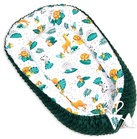 Pimko Nid bébé, double face, en tissu Minky, cocon douillet pour nourrissons et nouveau-nés, pour la maison, 55 x 90 cm