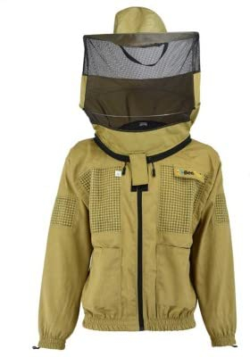 Imkerjacke kaki semi-AirFree runder Hut - BeeFun® (Ausverkauf!): XS