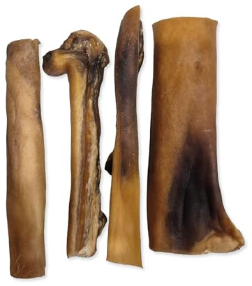 Cuir chevelu de bœuf séché - Environ 15 cm - À mâcher - Nourriture pour chien - 100 % bœuf - Sans additifs - 500 g - 5 kg (1 kg)