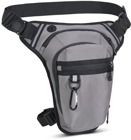 AIRCBC Beintasche Motorrad für Herren Damen Wasserdicht Sport Oberschenkeltasche mit 1 Karabiner für Wandern Camping Klettern Reiten Radfahren