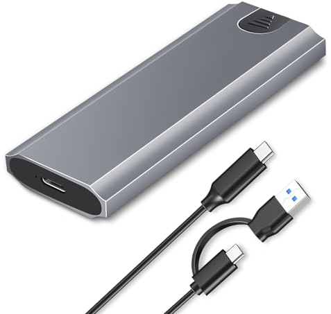 Case SSD M.2 NVMe, Esterno Enclosure, adattatore ssd m2 nvme usb M.2 NVMe PCIe, USB C 3.2 Gen 2 10Gbps con UASP, Compatibile con SSD 4TB M Key/M+B Key, Cavo Incluso Plug & Play, Non Supporta SATA