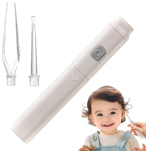 Kit d'élimination du cérumen – Pince à épiler éclairée pour le nettoyage des oreilles | Extracteur de pointe en silicone souple pour adultes et | Cueilleur de cérumen doux pour en bas