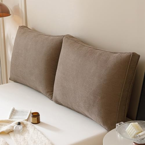 Sängryggstöd kudde läskudde för säng och soffa kil kudde för komfort ryggstöd för vägg 60 x 50 x 15 cm (1 st) – perfekt för avkoppling och fritid