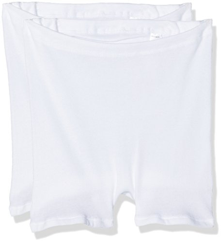 HUBER Damen Huber Damen Maxi Kurzes Bein 2er Pack Cotton 2 Pack Fine Rib Taillenslip, Weiß, 42 EU