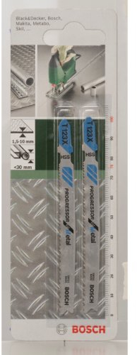 Bosch 2 609 256 735 - Hoja de sierra de calar HSS, T 123 X (pack de 2)