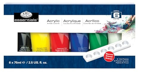 Royal & Langnickel 75ml Acrylic Painting Colour (Pack of 6),Yellow