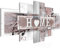 Runa Art Bild Wohnzimmer Home Herz 5 Teilig Mit Spruch Grau Rosa Wandbilder auf Vlies Leinwand 504553b