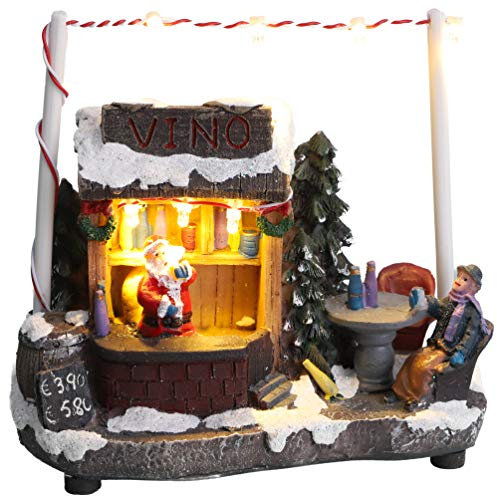 Christmas Concepts® - Scène de marché de Noël à Del de 5/ 13 cm (Cabine de Bar à vin)