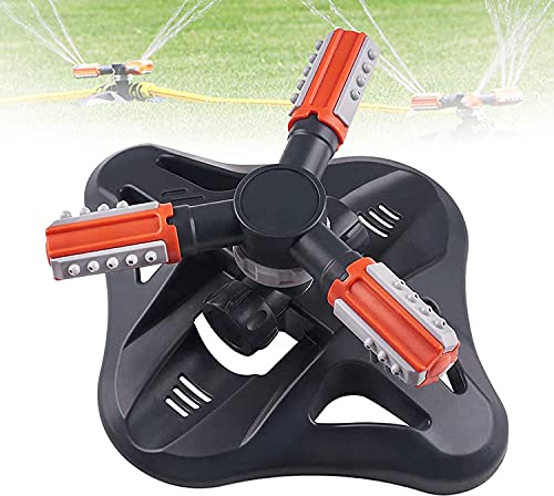Arroseur de Jardin, Arrosage Automatique Arroseur, Arroseur de Pelouse Automatique Rotatif 360°, 3 Bras Arrosage Irrigation, Système d'Irrigation d’Arrosage, pour Gazon Jardin Pelouse
