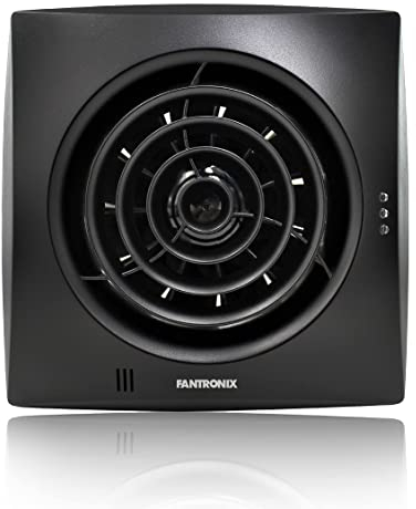 ENVIRONMENT Schwarz Badlüfter mit Feuchtigkeitssensor und Timer Extra Leise nur 25 dB(A) Leistungsstark Hocheffizienter Ventilator 97 m3/Stunde Extrakt Abluftventilator zur Decken- und Wandmontage