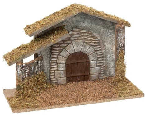 Feeric Lights et Christmas - Crèche de noël Vide Bois résine h20cm