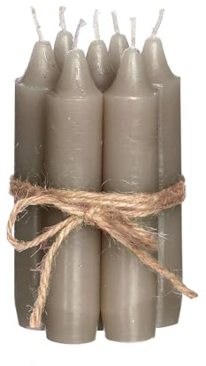 Comforder Kerzen Set (7 Stück), 11cm Stabkerzen Taupe, Tafelkerzen einfarbig, 4+ Stunden Brenndauer