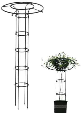 Demsyeq Enrejado de paraguas para jardín, enrejado resistente al óxido, soporte de plantas de vid de metal, enrejado vertical, torre de enrejado de jardín para plantas trepadoras, enrejado de escalada