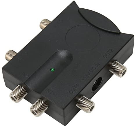 Amplificatore di Segnale TV, Amplificatore TV Bidirezionale 2 Ingressi 4 Uscite con Equalizzatore Integrato per Antenna Digitale