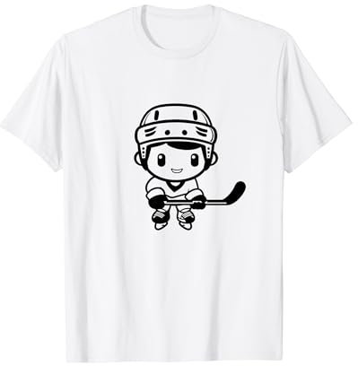 Eishockeyspieler Cartoon Look Eissport Eissporthalle T-Shirt