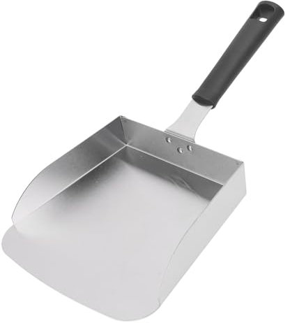 Plaque de Cuisson en Acier Inoxydable, Retourneur de Hamburgers avec Poignée pour Barbecue, Pelle de Cuisson D'extérieur pour Faire Sauter et Déplacer les Aliments, Pelle