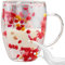 Tazza di caffè in isolato con fiori secchi-tazza antis-scodella resistente al calore con manico ergonomico, design floreale elegante per tè, uso della famiglia, regalo di amici, casa o ufficio