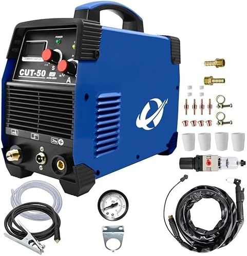 Cortador de plasma CUT50 IGBT de 50 A, inversor 90 V-260 V, máquina lista para CNC con antorcha PT31, pantalla digital de arranque de arco de alta frecuencia, herramienta de corte portátil para