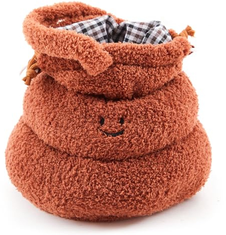 Nuanchu Chalk Bag for Rock Climbing with 2 Rolls Finger Tape Valentine's Day Cute Chalk Bag Gift for Bouldering, Gym, Indoor and Outdoor Climbing, Rock Climbers, Gyming Sports(Poo,Brown)