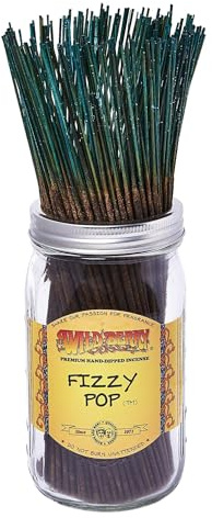Wild Berry Incense Sticks - Fizzy Pop - Effervescent Citrus and Lemon Lime Soda Fragrance - Hand Dipped in The USA (100 Count)