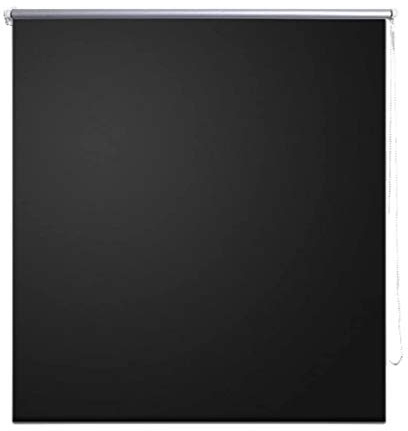 vidaXL Store Enrouleur Occultant 164,4x175 cm Noir Fenêtre Chambre à Coucher