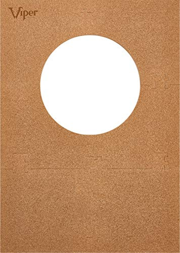 Viper Defender III Cork Dartboard Surround Reversable Wall Protector, Fits 17.75 and 18 Bristle Dartboards, Compression-Fit Tool-Free Easy Mounting, Tan, Rectanglular, 45 L x 32 W x 1 Thick