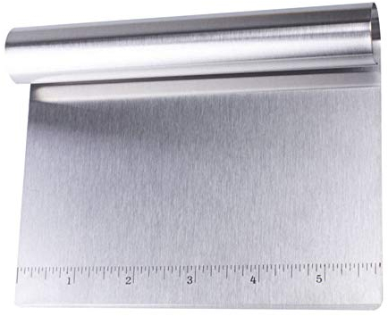 Bssowe Acciaio Inox Taglia Impasto, Raschietto Pizza, Torte, Pasta, Pane, Pizza, Cottura al Forno, Argento